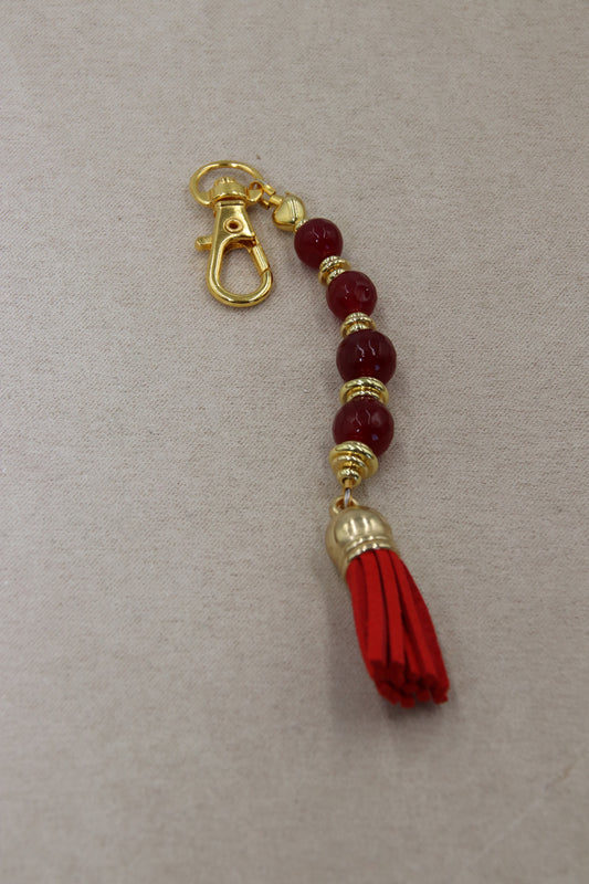 Ruby Keychain, Gold