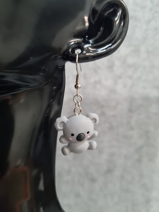 Koala Earrings (Ball Stud/Shephard Hook)