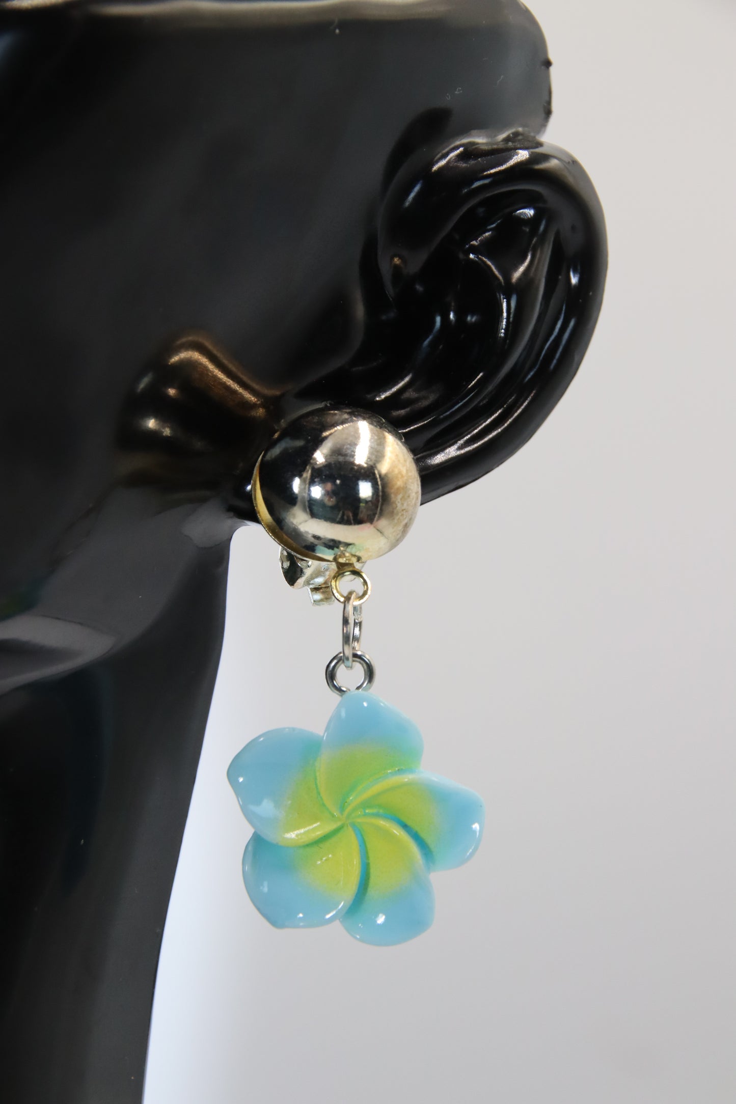 Flower Silver Clip-On Earrings
