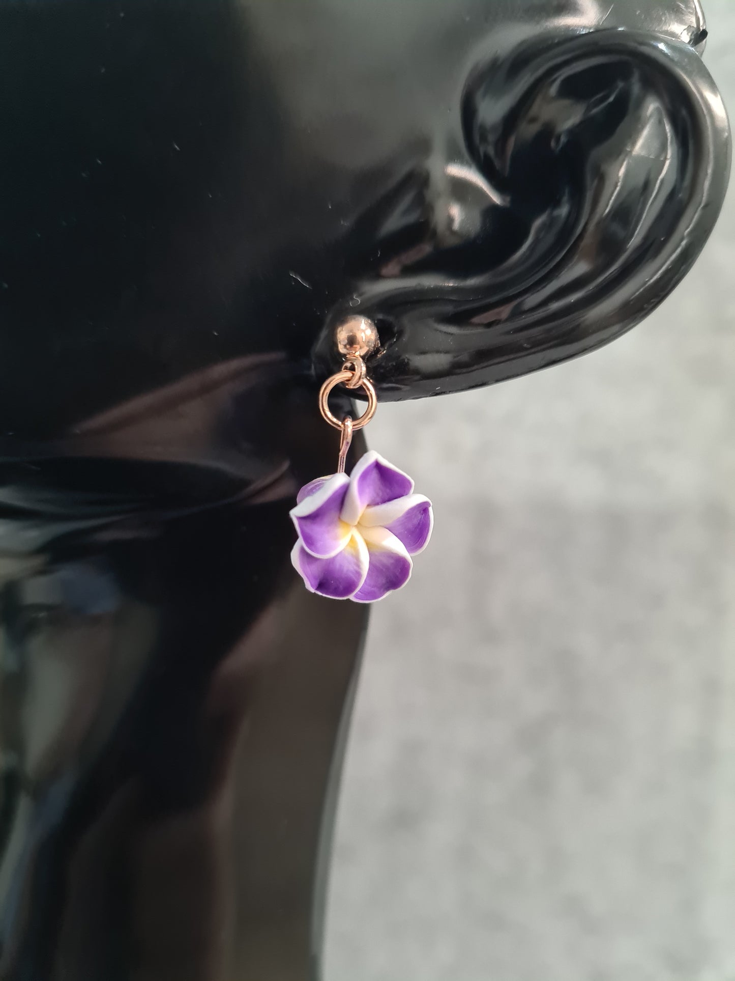 Frangipani Earrings Studs (Gold, Rose Gold & Silver)