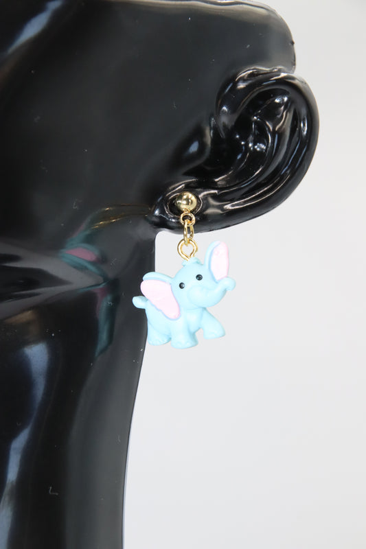 Elephant Earring, Stud, Gold