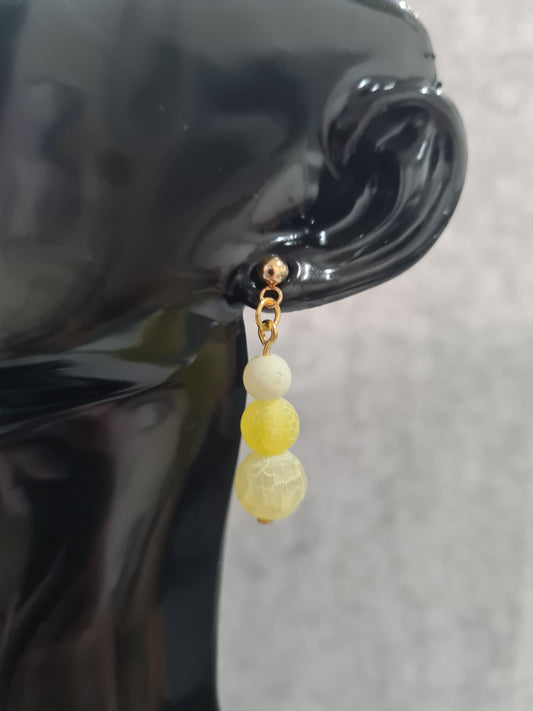 Agate Teardrop Earrings (Gold/Sterling Silver/Rose Gold)