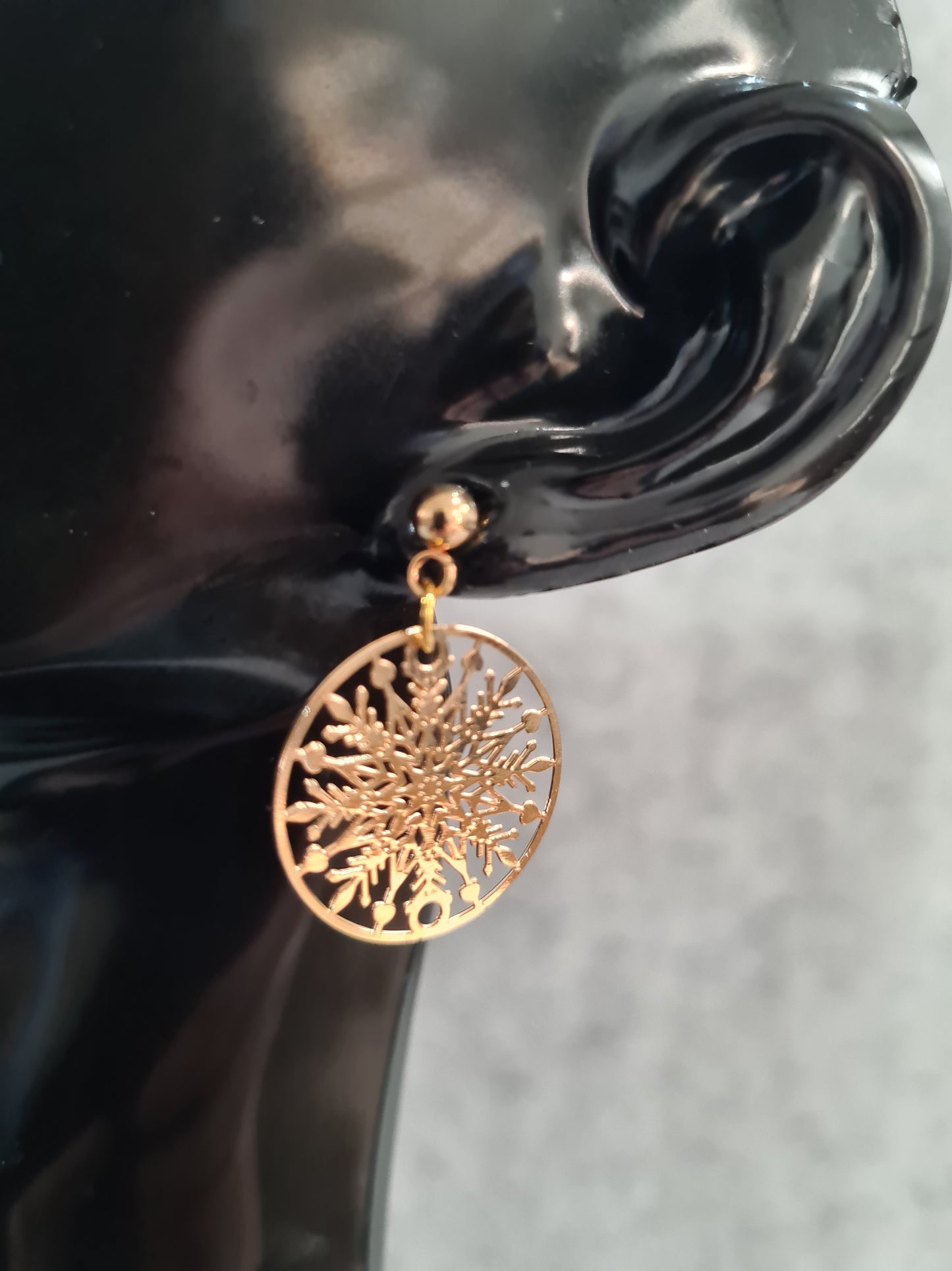 Teardrop Earrings, Gold, (Ball Stud/Shepherd Hook