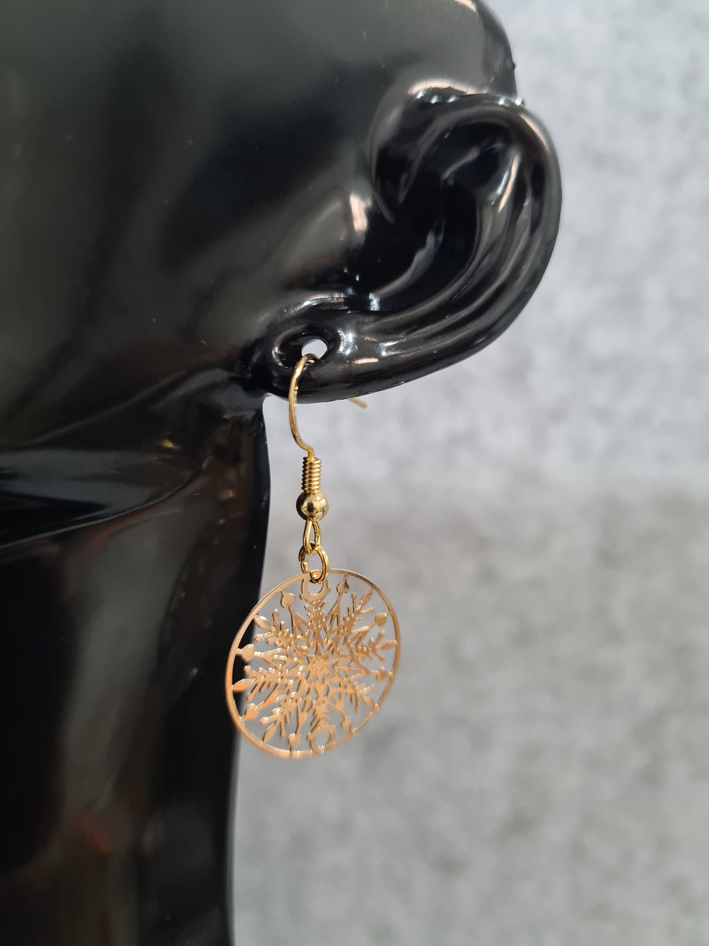Teardrop Earrings, Gold, (Ball Stud/Shepherd Hook