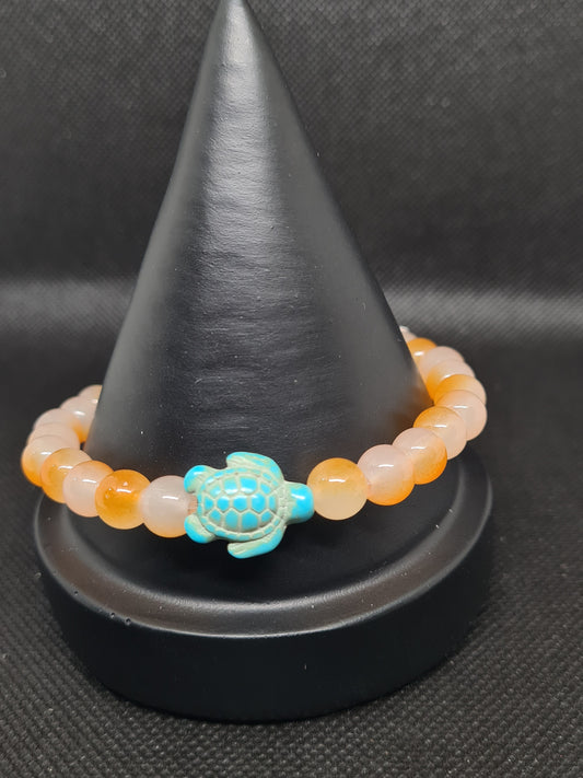 Glass Turtle, Orange  20cm)