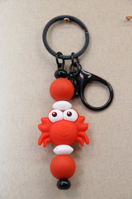 Crab Theme, Black Keychain
