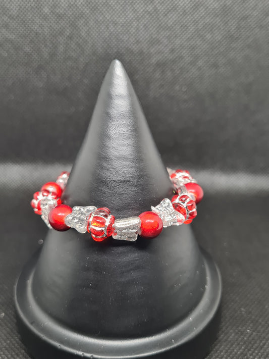 Red Ruby, Butterflies Plastic Bracelet(15cm)