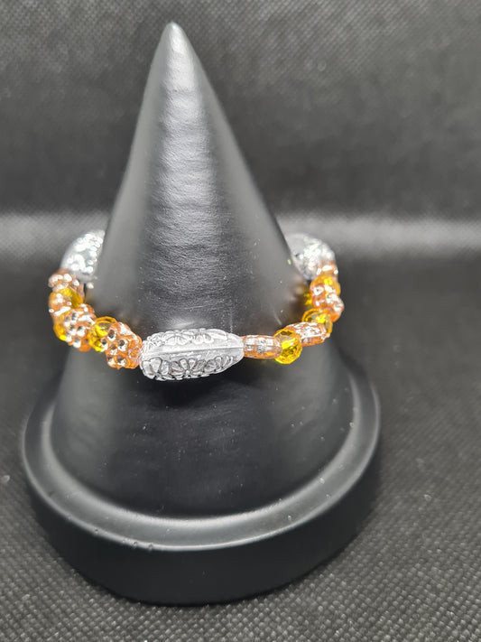 Honeycomb, Silver Plastic Bracelet(16cm)