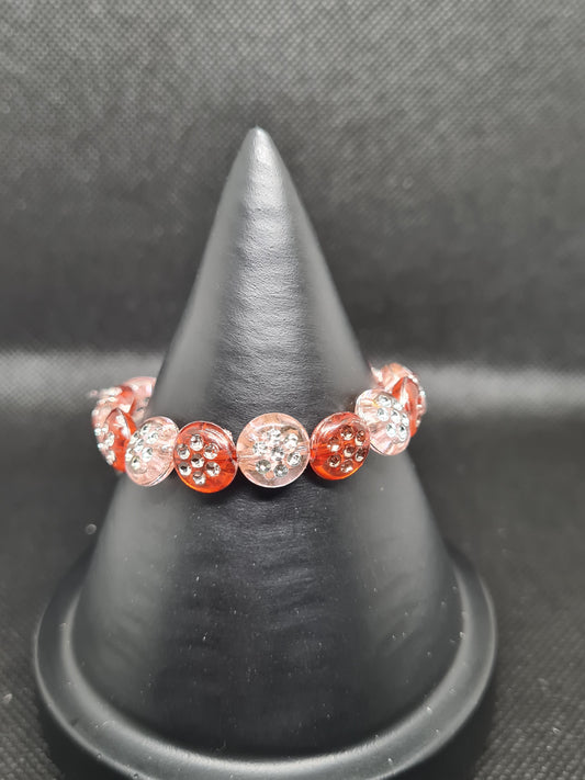 Red & Pink Plastic Bracelet (15cm)
