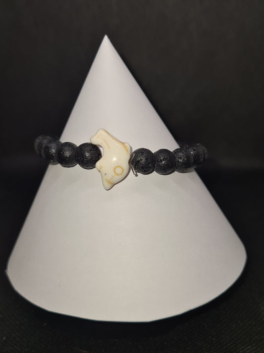 Turquoise Dolphin (Black/Rose Quartz/Turquoise Beads), (White/Turquoise Dolphin)