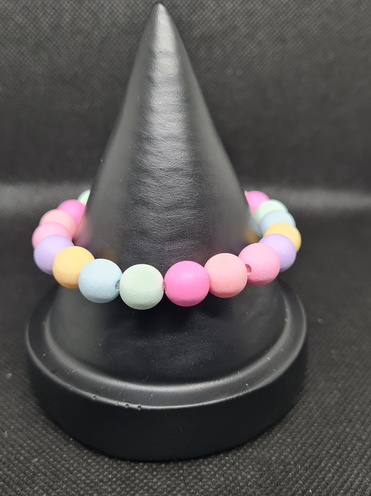 Multi colour wooden beads (17cm)