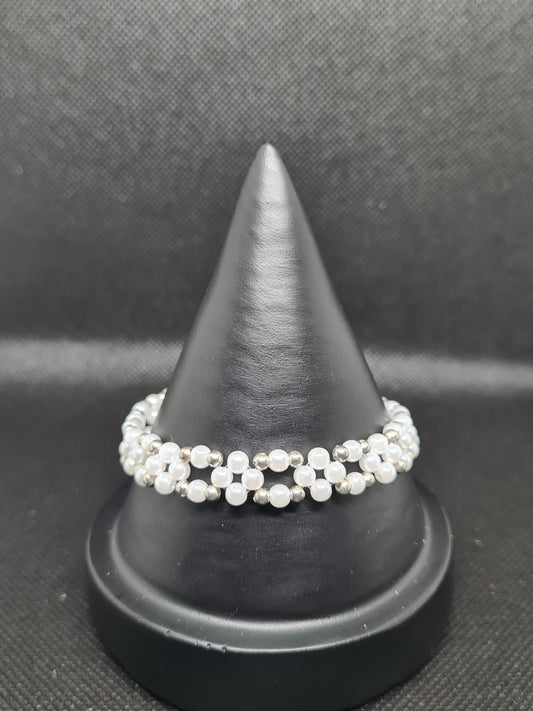 Pearl & Silver Bracelet (19cm)