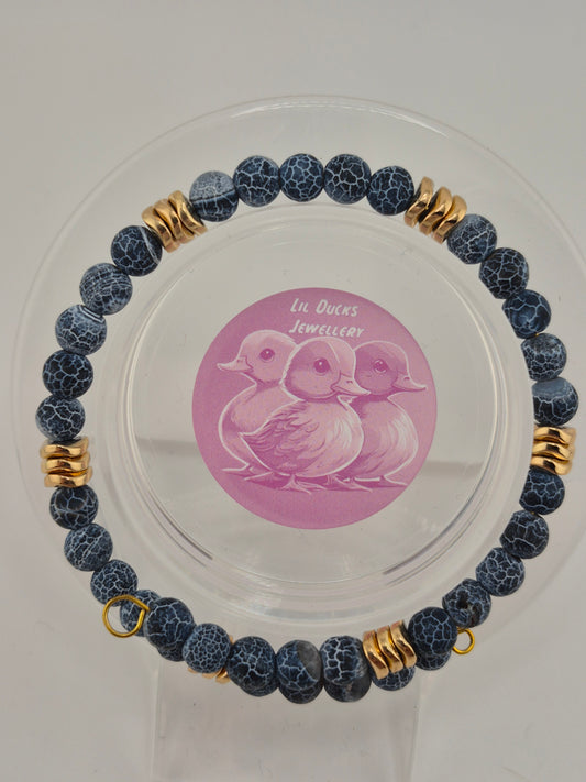 Sophisticated Agate Memory Bracelet, Single Strand
