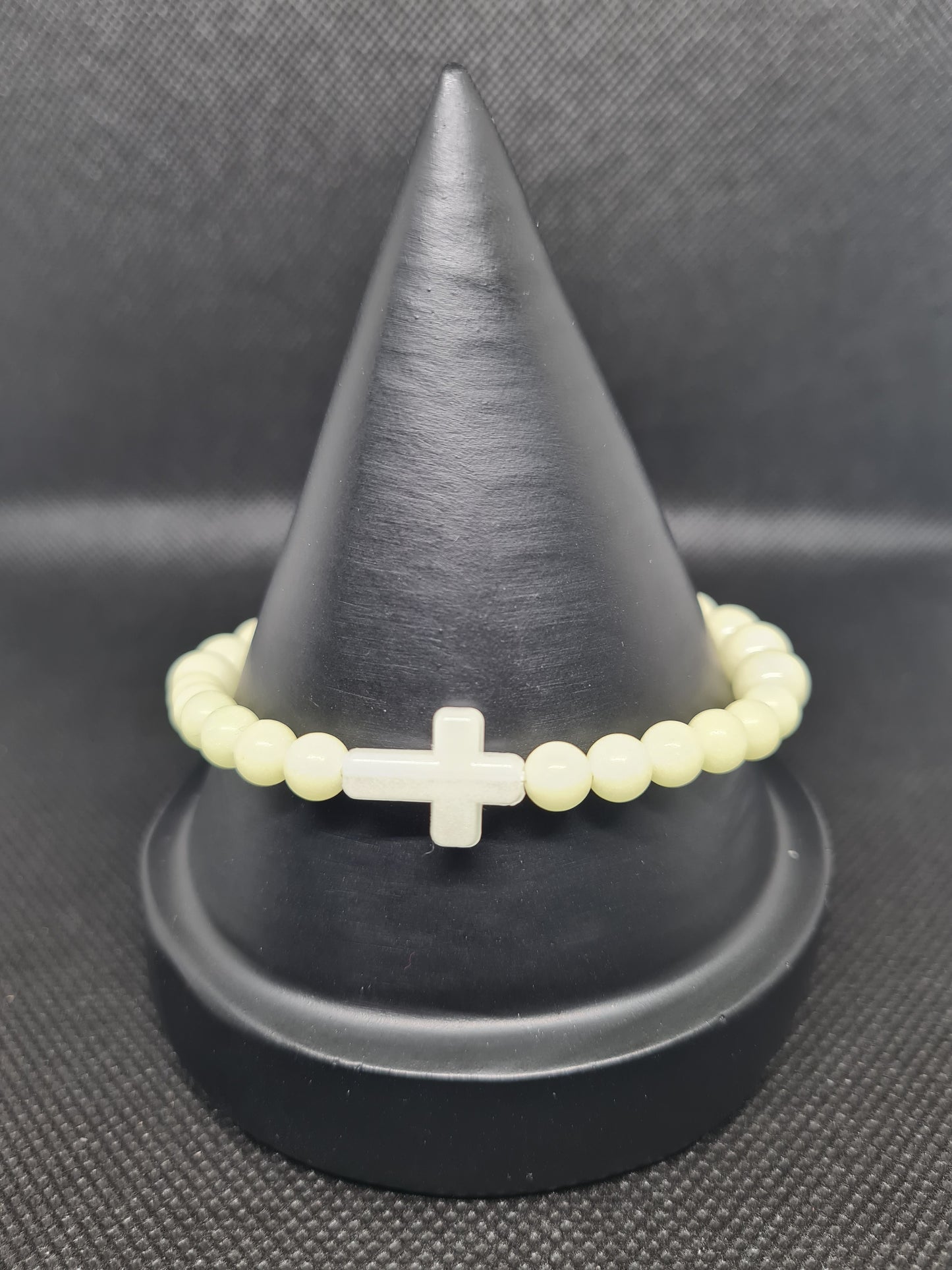 Luminous Cross Stone Bracelet