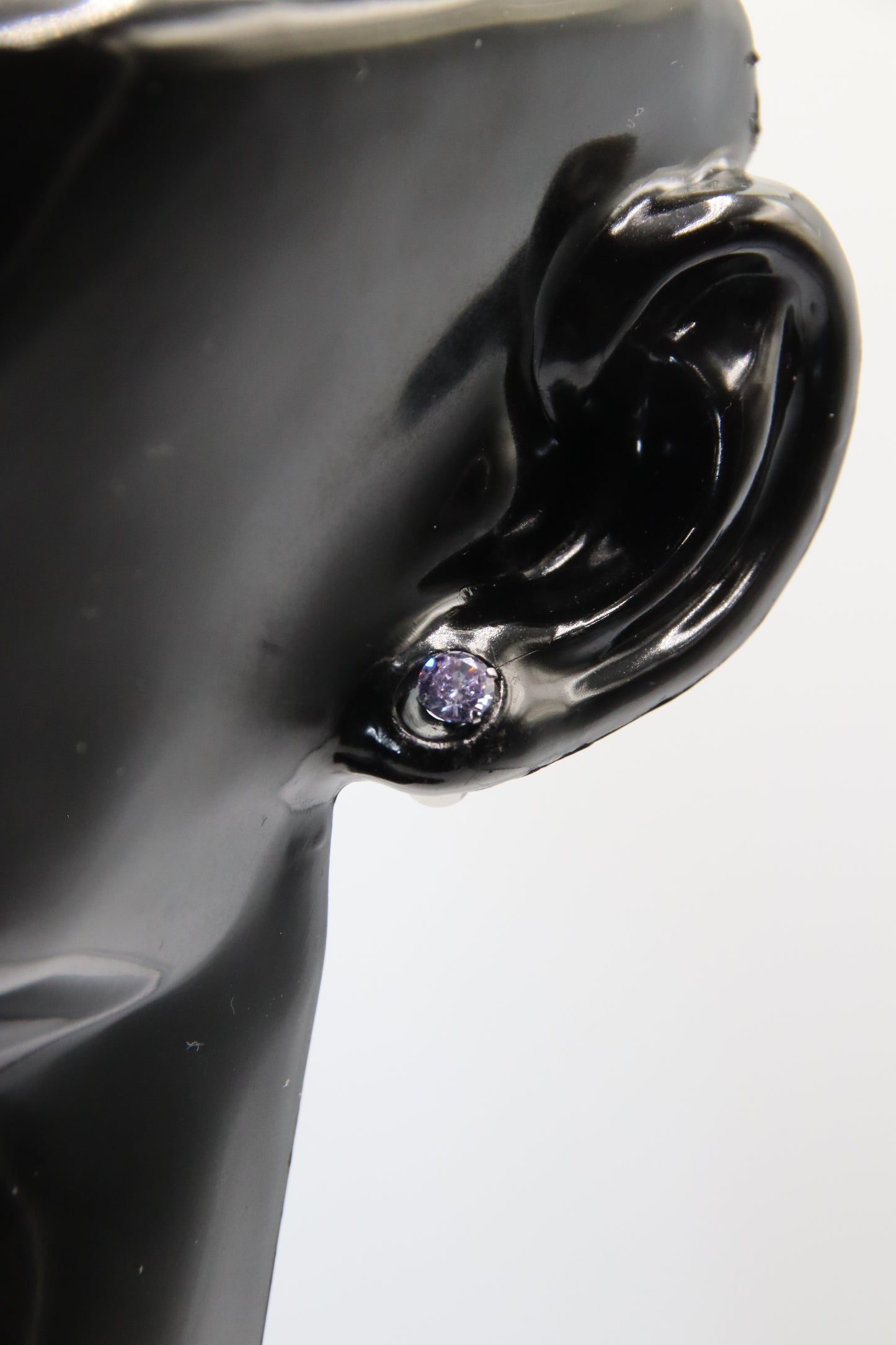 Earring, Stud, Cubic Zirconia, SS
