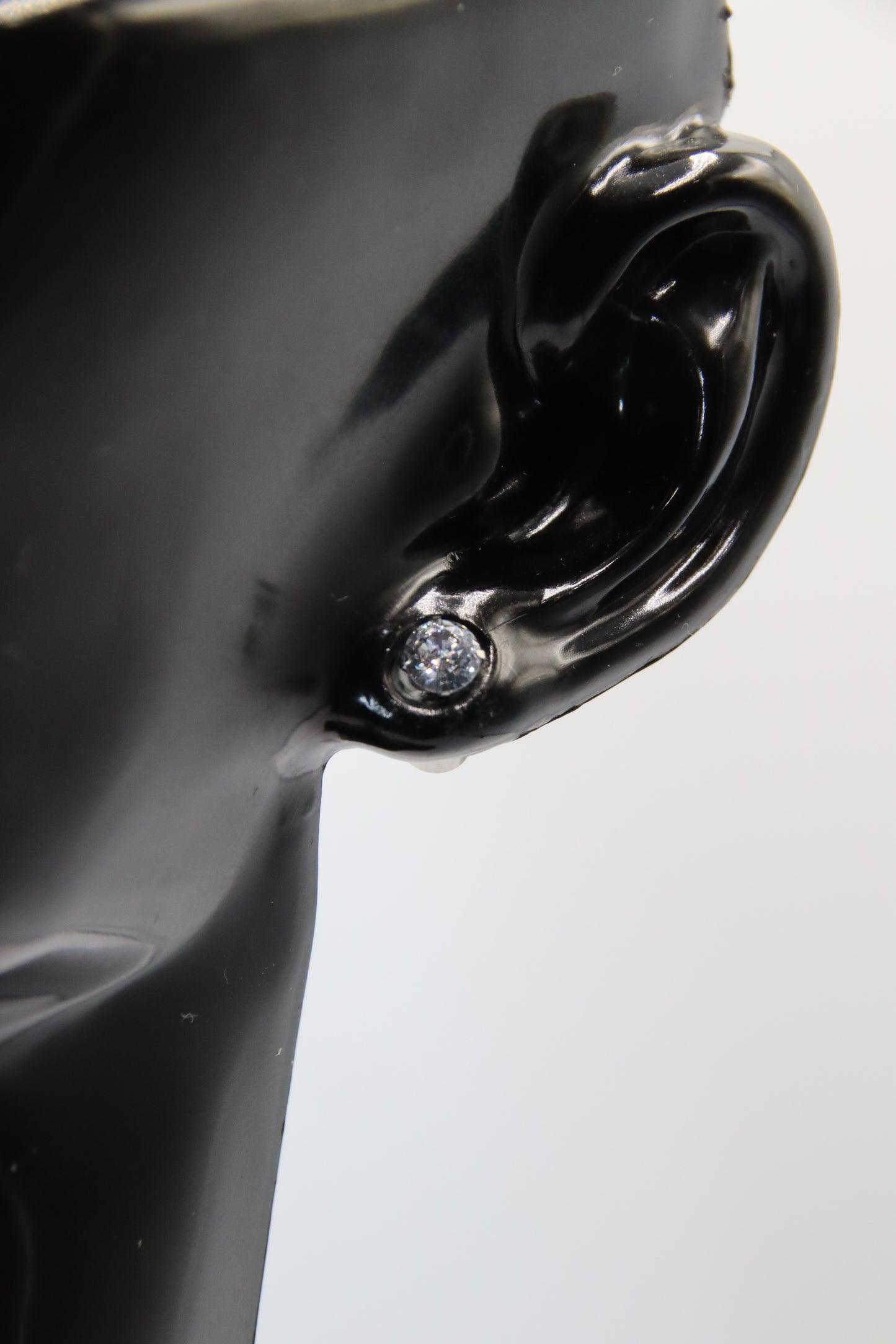 Earring, Stud, Cubic Zirconia, SS