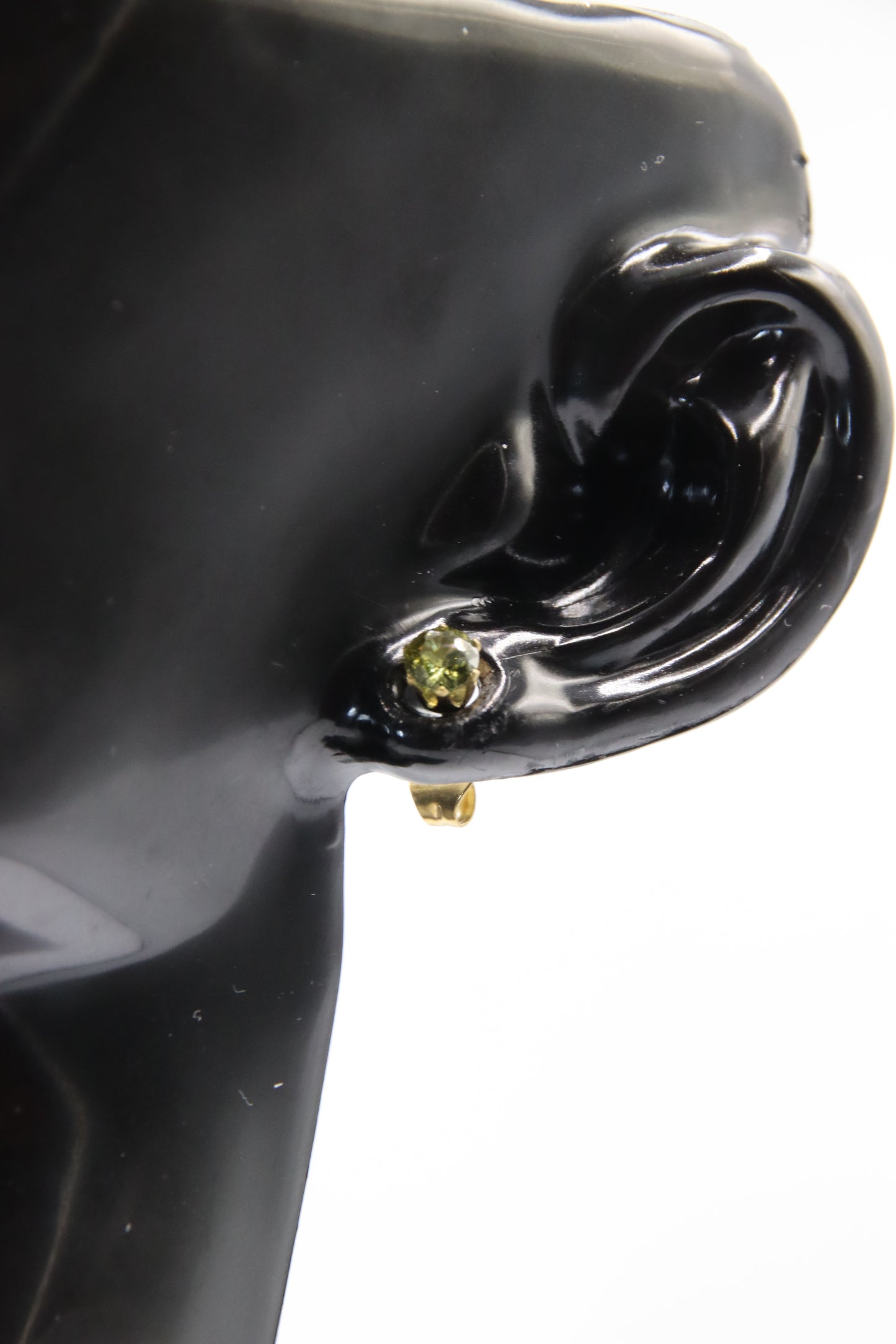 Earring, Stud, Zircon, Gold, 4mm, 316L Stainless