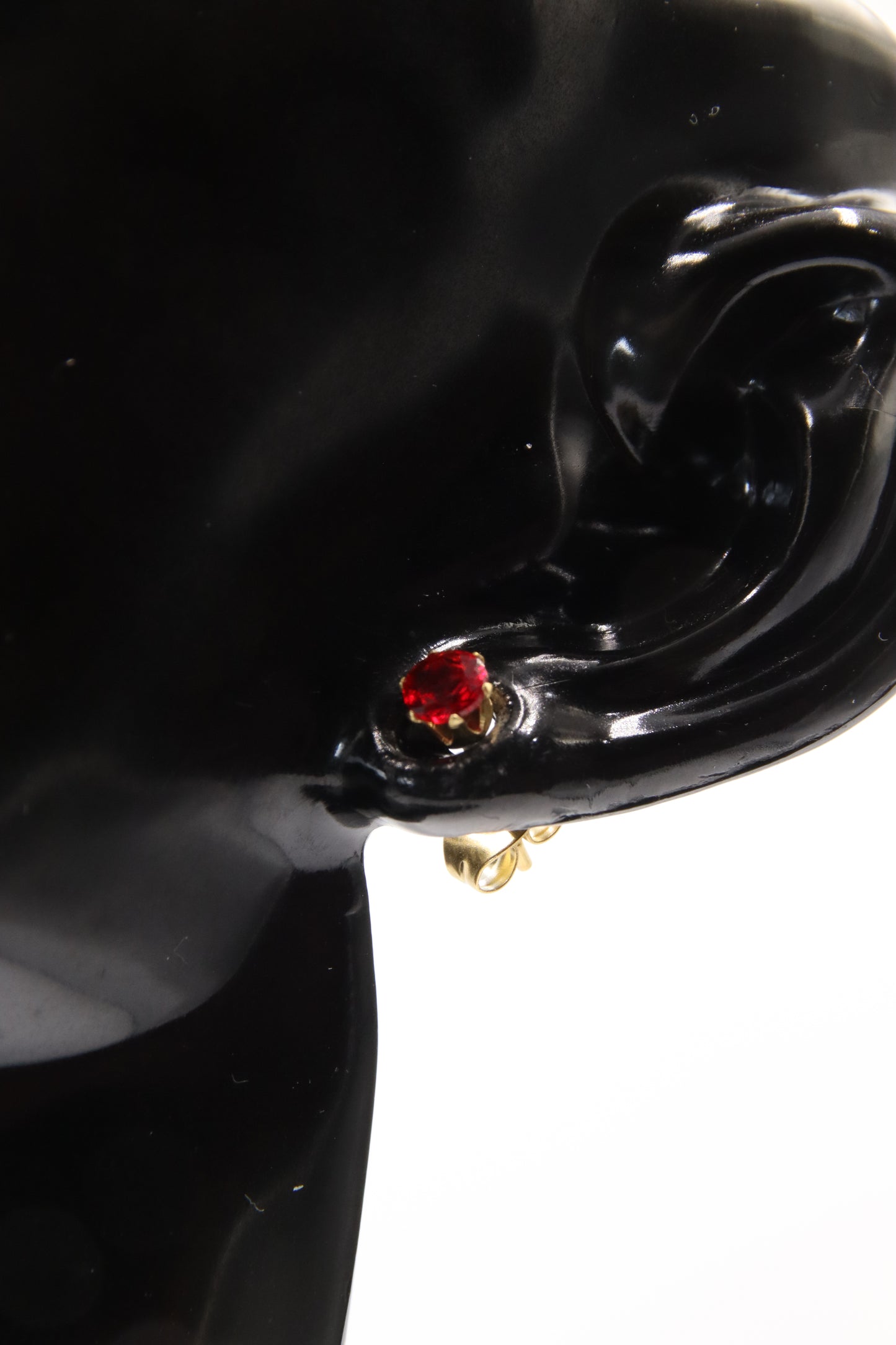 Earring, Stud, Zircon, Gold, 4mm, 316L Stainless