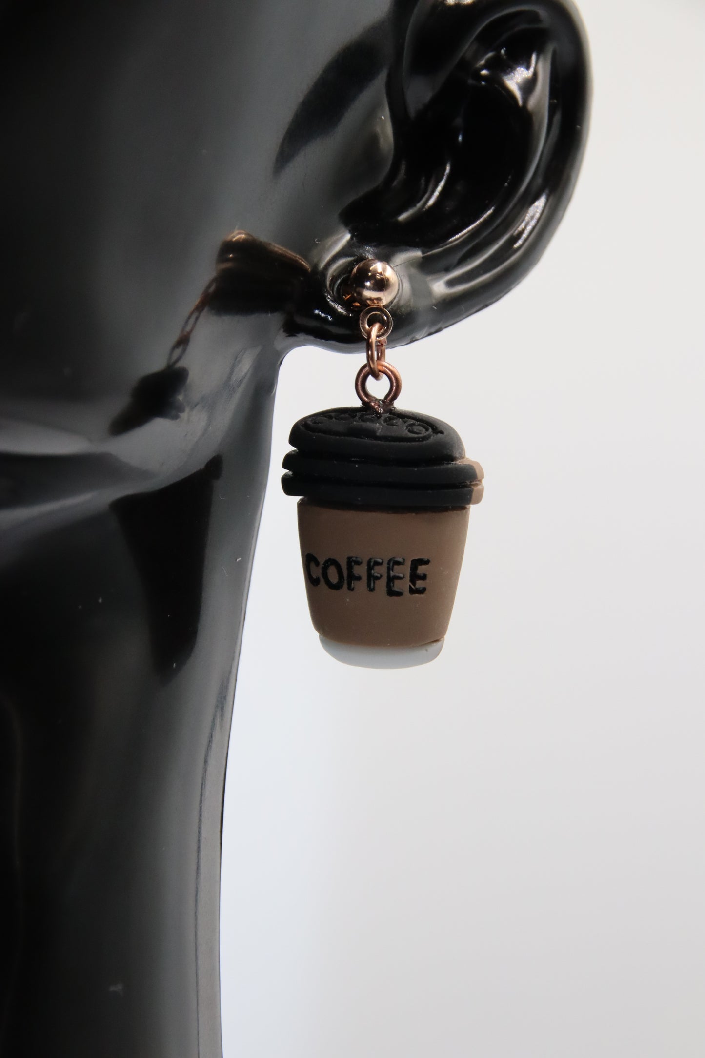 Coffee Cup, Stud Earrings