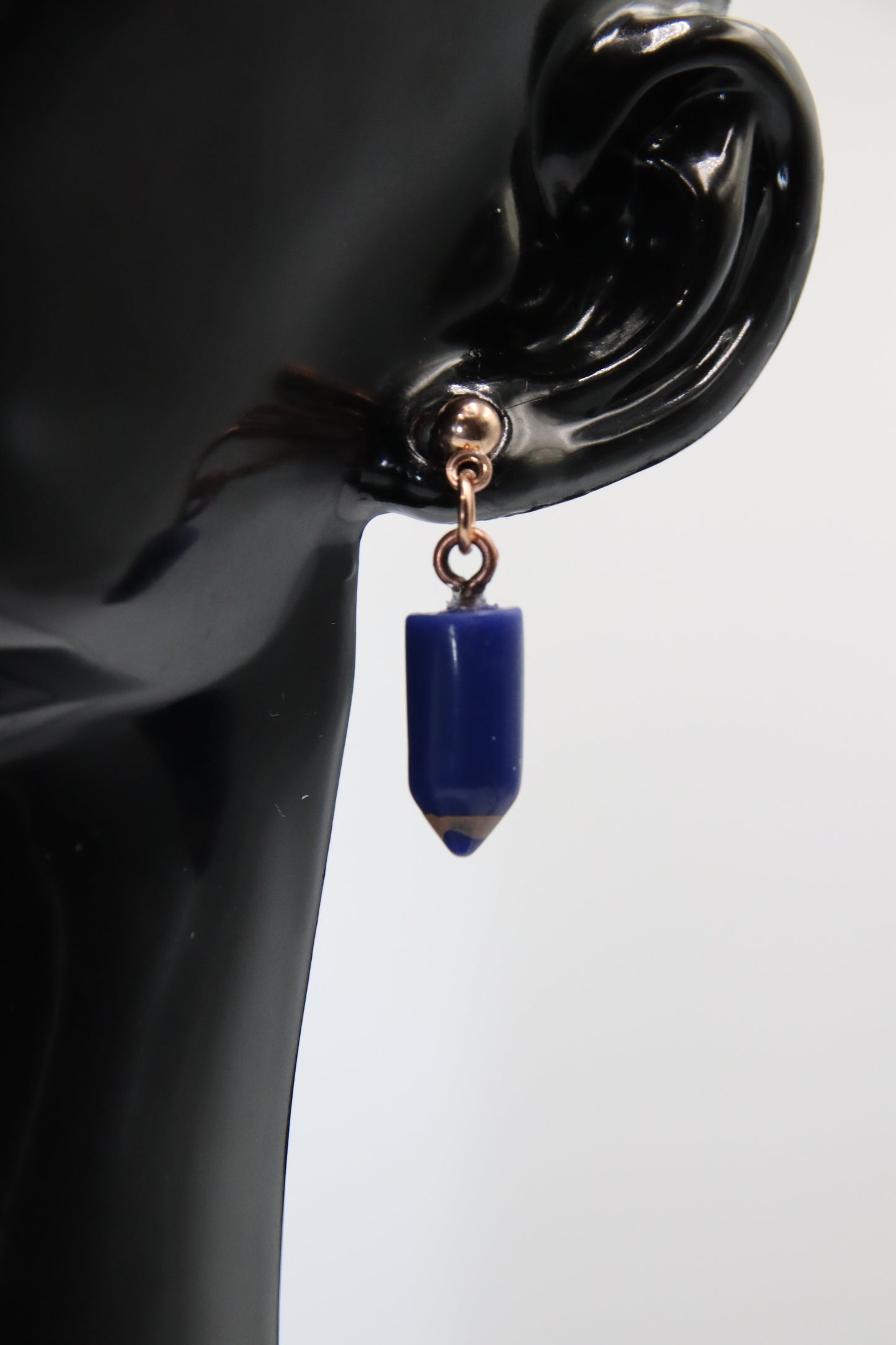 Pencils, Earrings, Gold, Silver & Rose Gold Studs