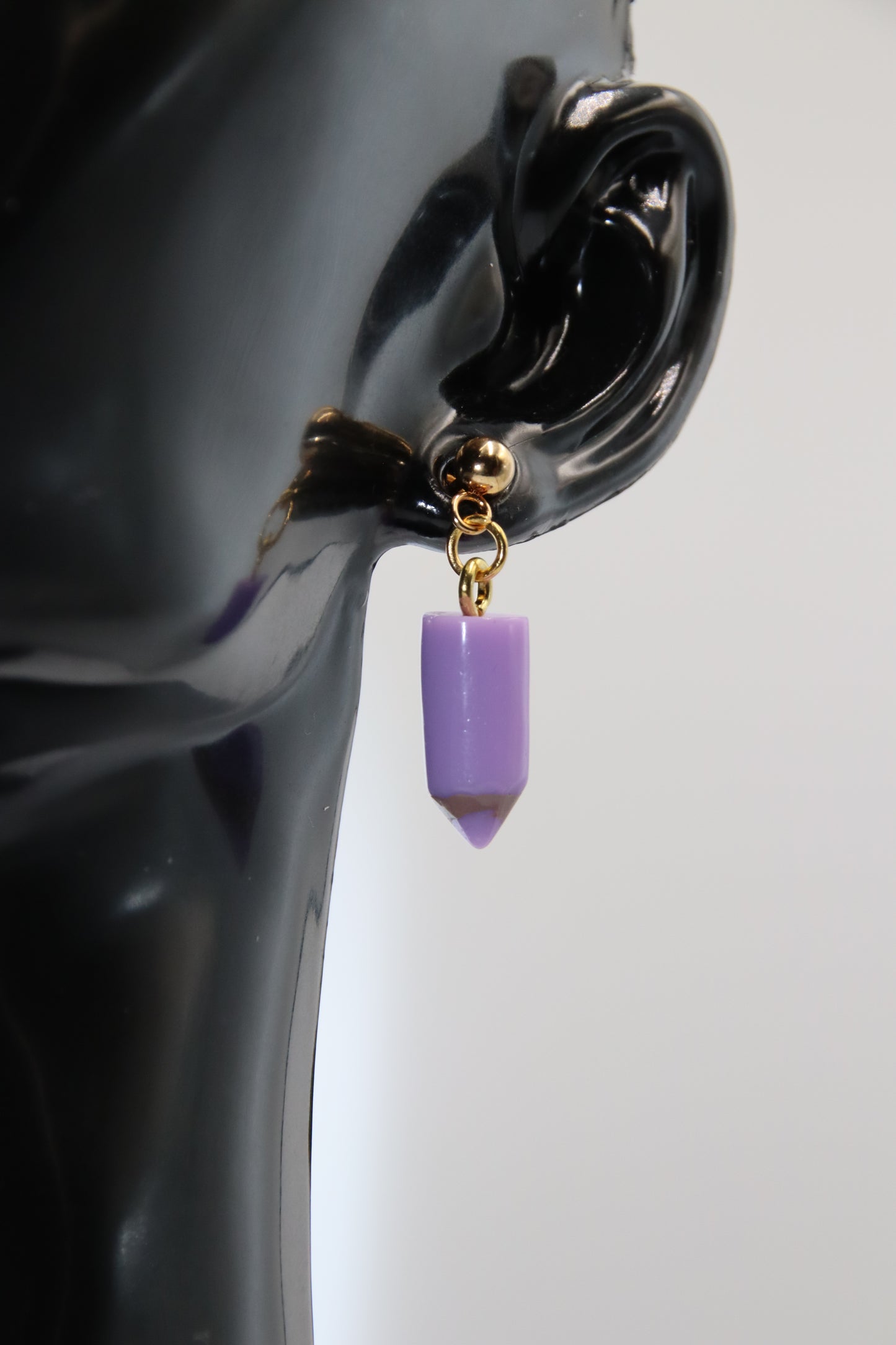 Pencils, Earrings, Gold, Silver & Rose Gold Studs