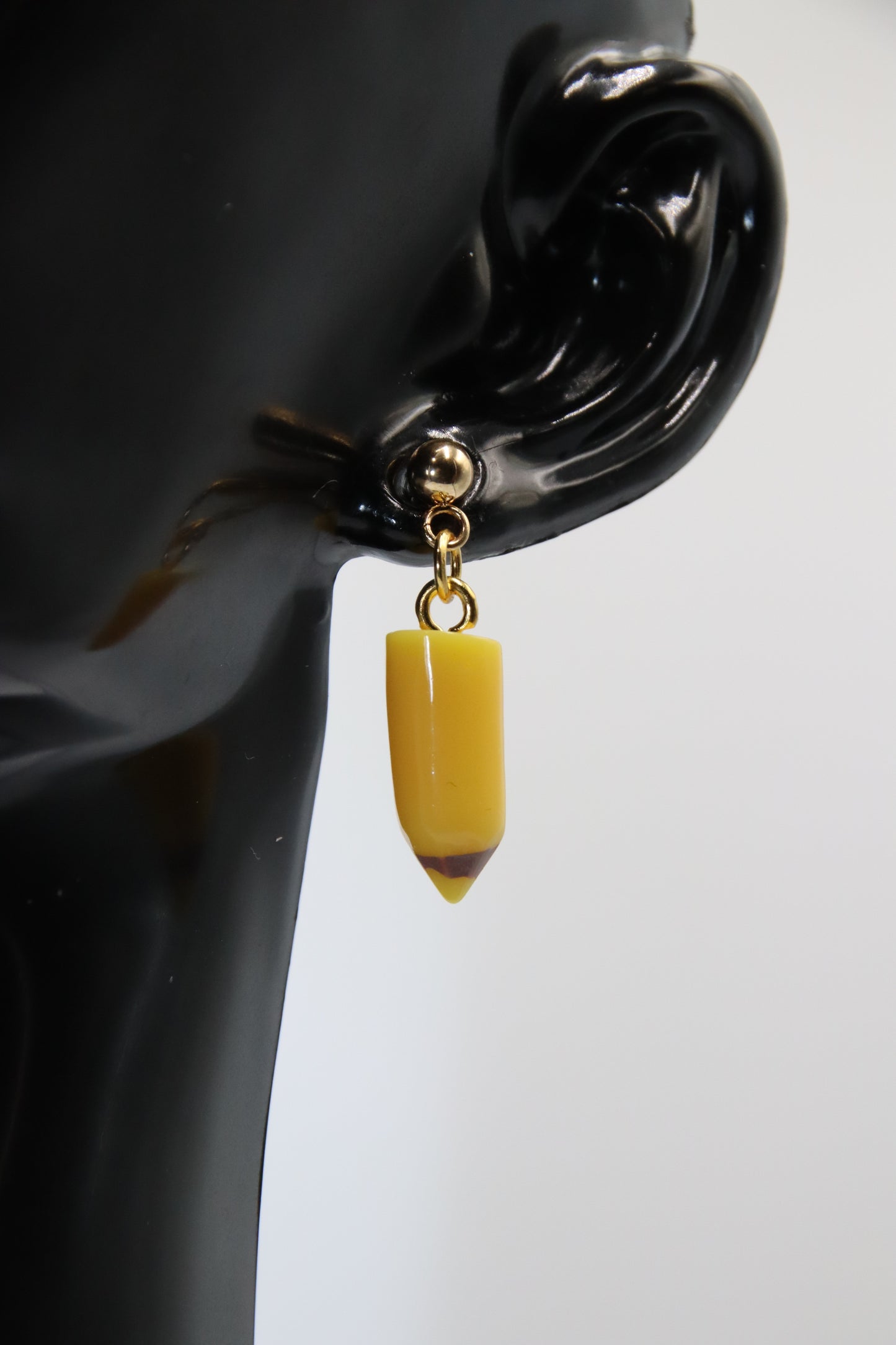 Pencils, Earrings, Gold, Silver & Rose Gold Studs