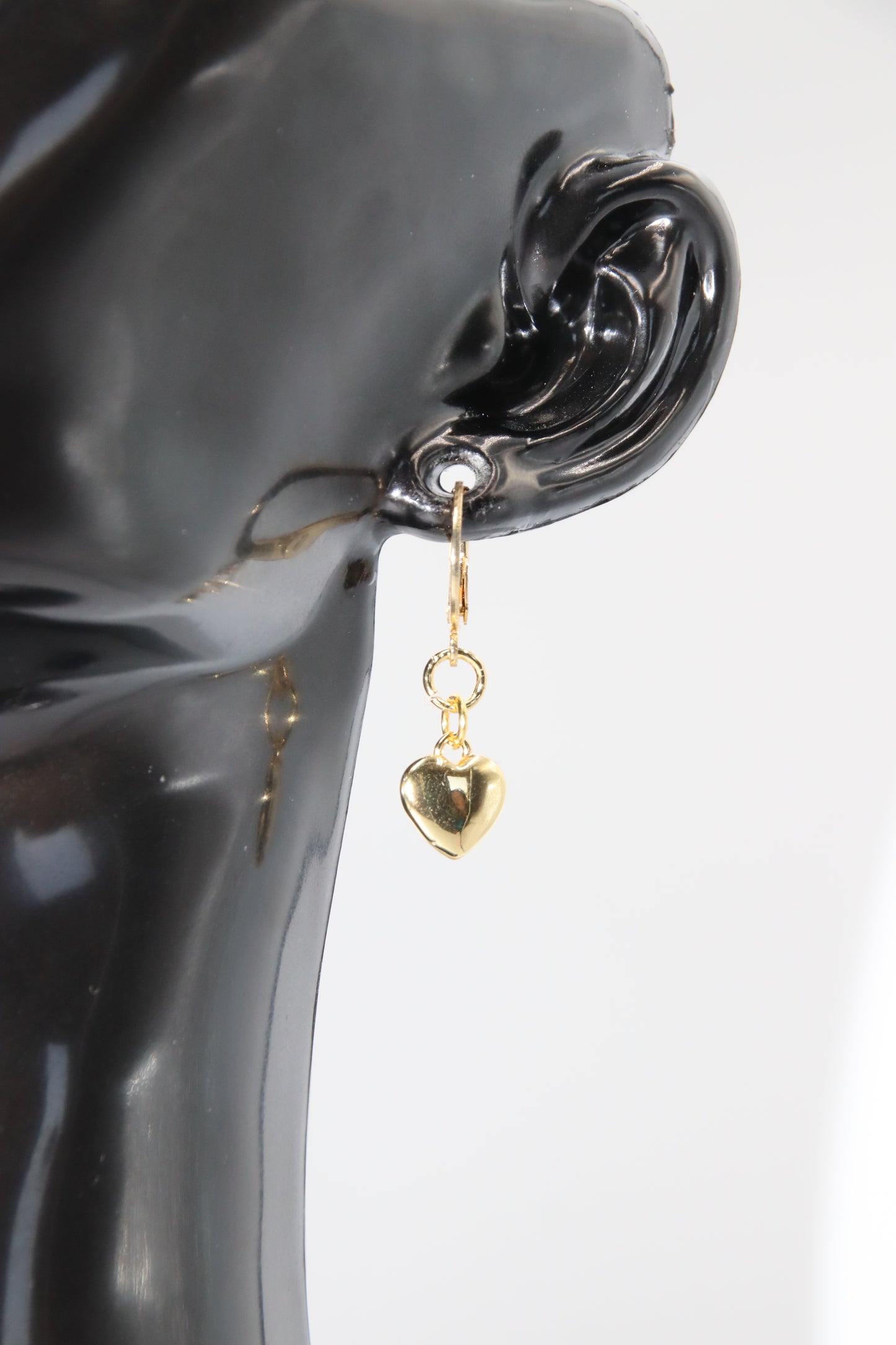 Golden Heart Earrings, Lever back