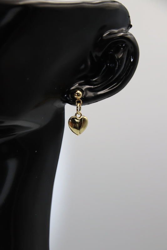 Heart, Gold & Silver Studs