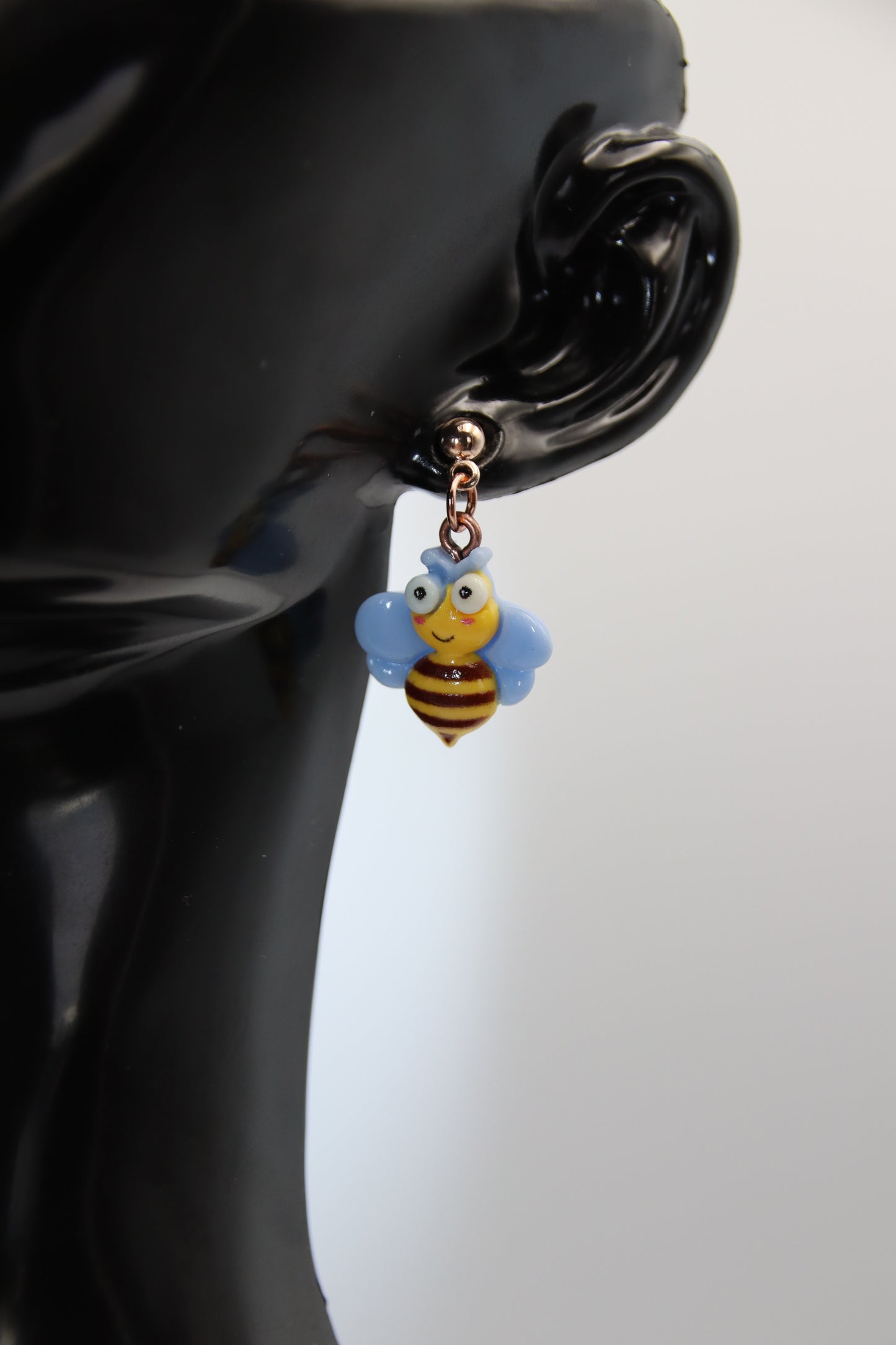 Bee Earrings, Studs (Rose Gold, Silver & Gold)