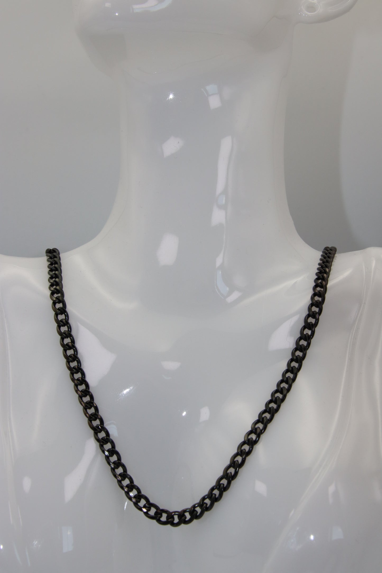 Men's Cuban Link Chain Necklace (Stainless Stell - Silver/Black/Golden)