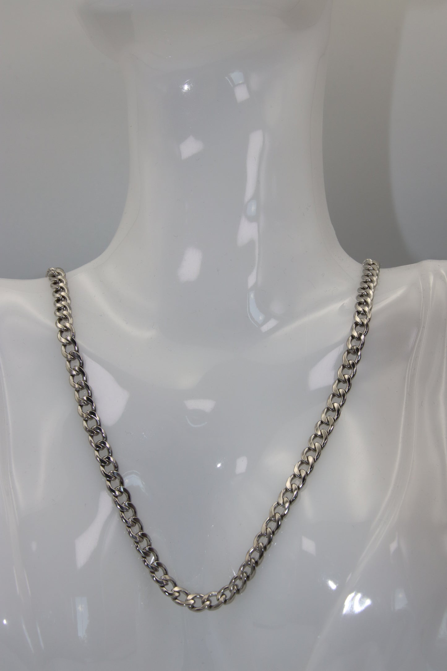 Men's Cuban Link Chain Necklace (Stainless Stell - Silver/Black/Golden)