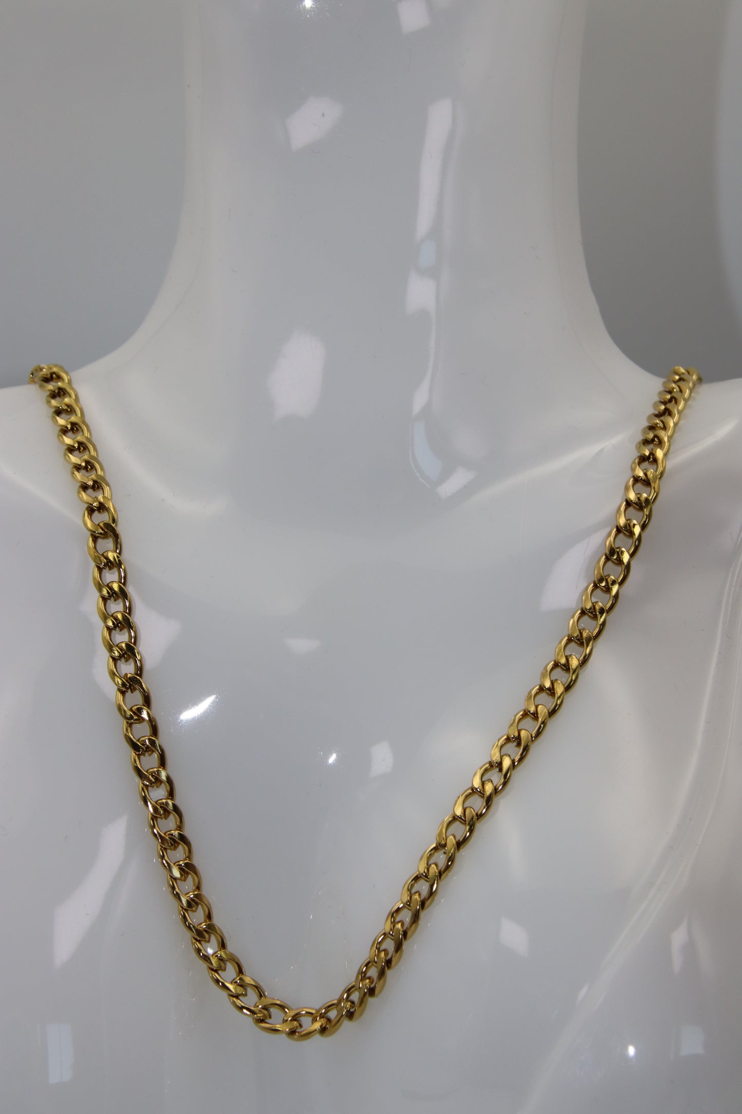 Men's Cuban Link Chain Necklace (Stainless Stell - Silver/Black/Golden)