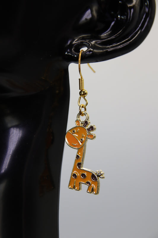 Giraffe, Shephard Hook, Earrings (Gold/Silver)