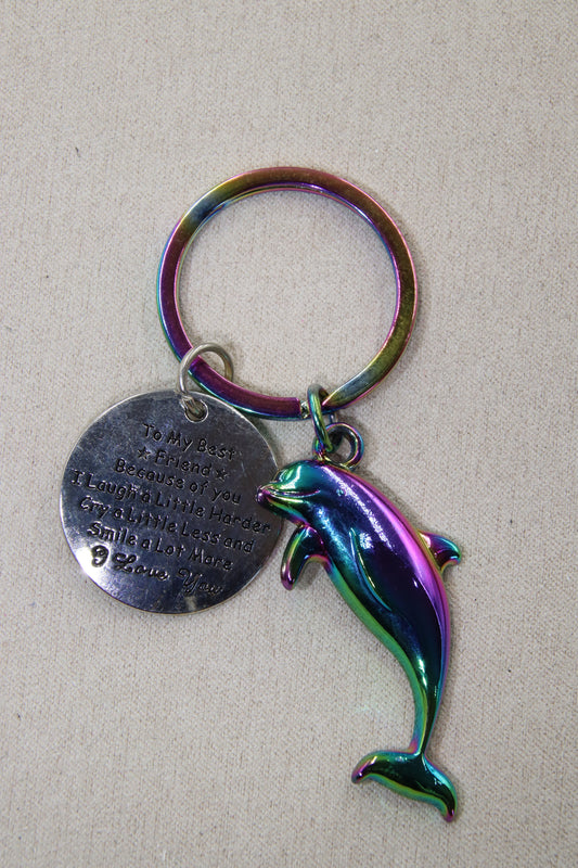 Dolphin, Colourful Keychain