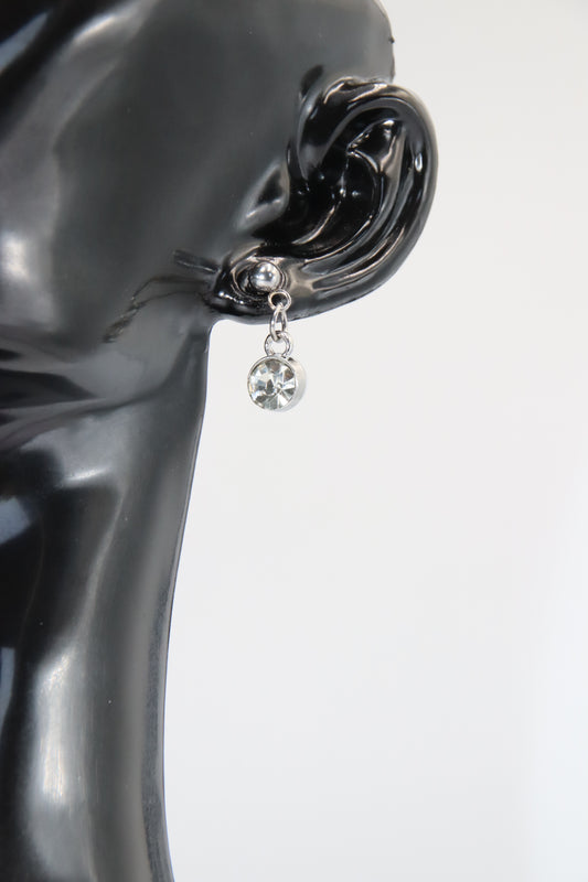 Birthstone, Earrings, Silver Ball Stud