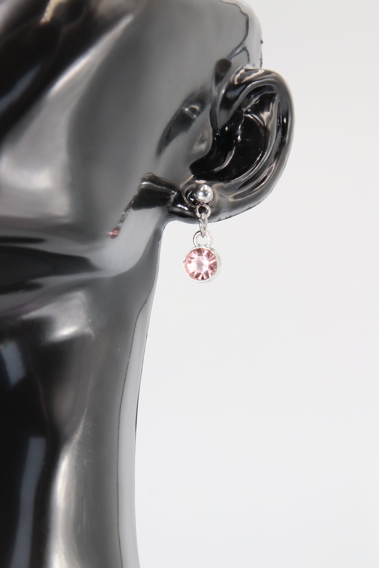Birthstone, Earrings, Silver Ball Stud