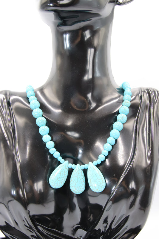 Turquoise Teardrop Necklace