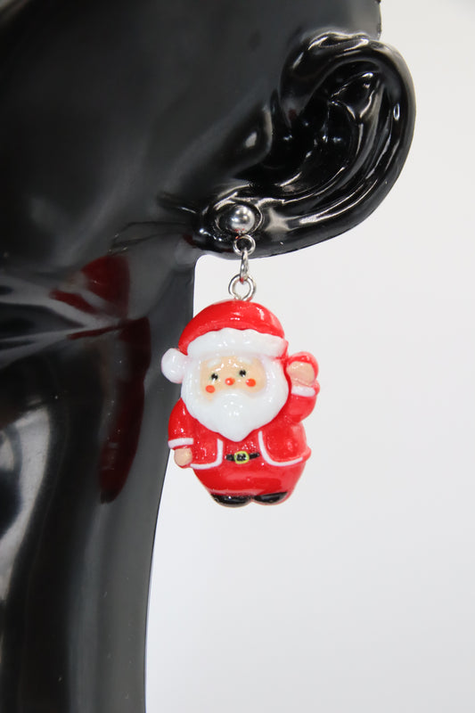 Santa Ball Stud Earrings (Gold/Rose Gold/Silver)