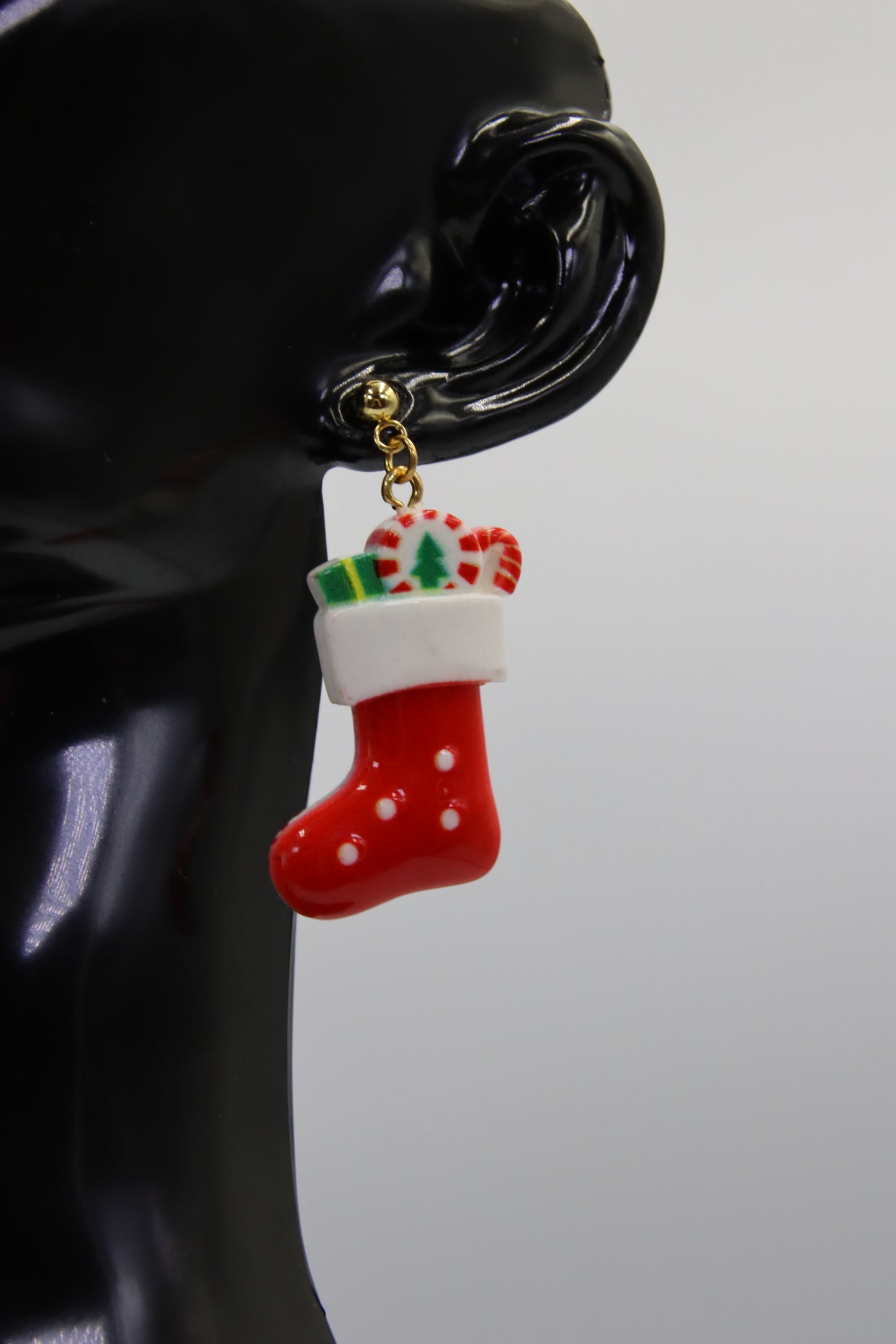 Christmas Stocking Ball Stud Earrings
