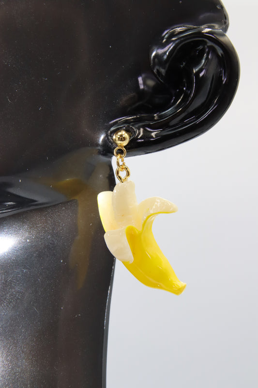 Banana Split, Silver and Gold Ball Stud, Earrings
