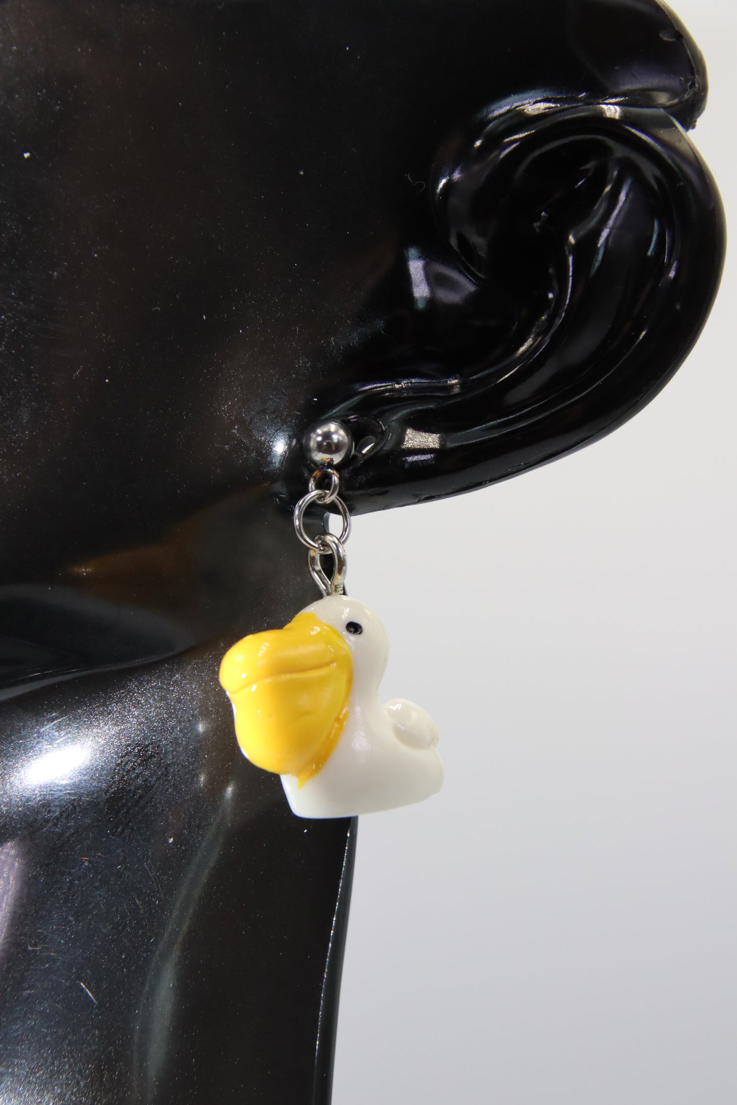 Birds, Ball Stud Earrings (Gold/Silver)
