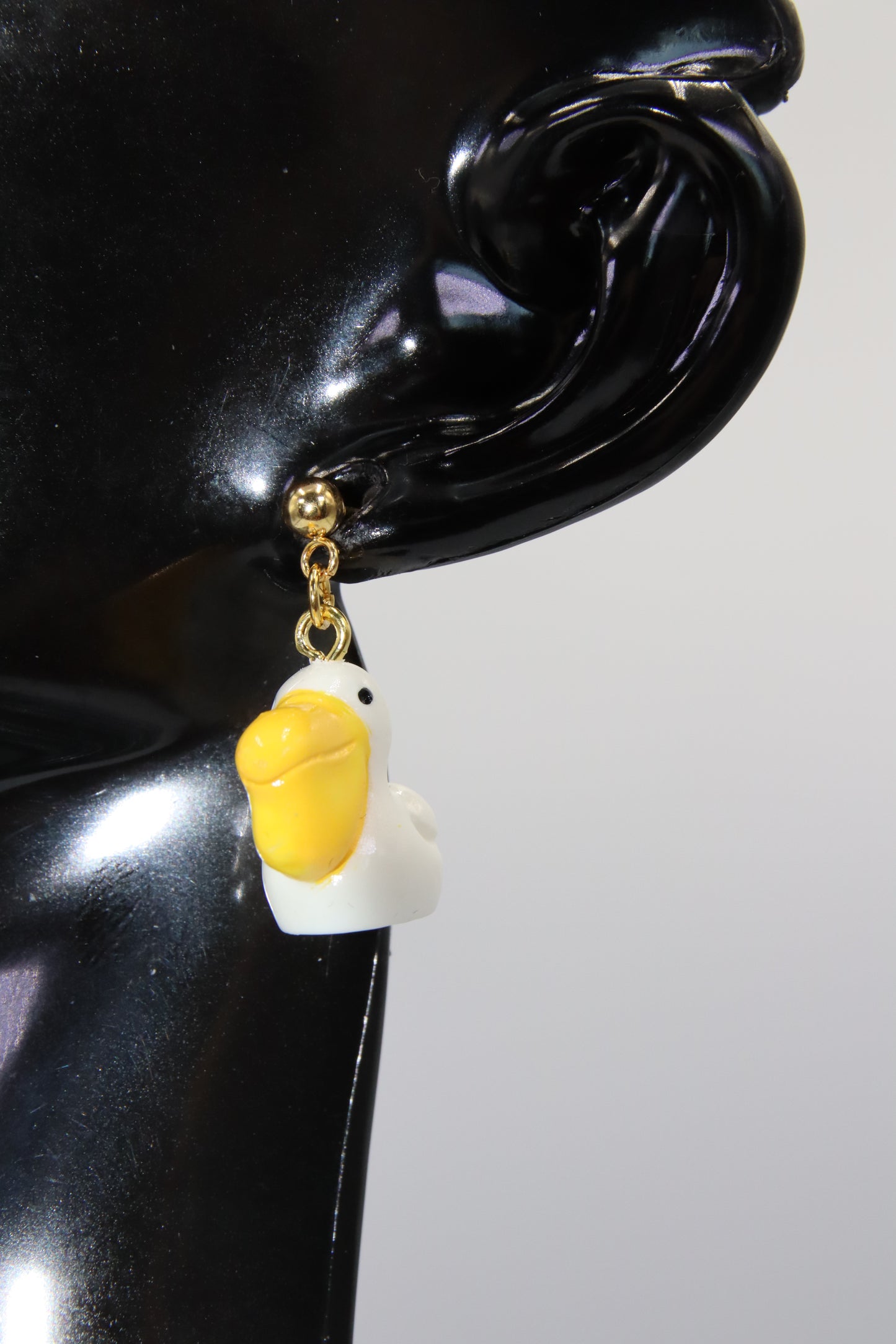 Birds, Ball Stud Earrings (Gold/Silver)