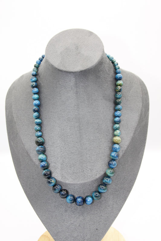 Blue Tigers Eye Necklace (70cm/60cm/50cm)