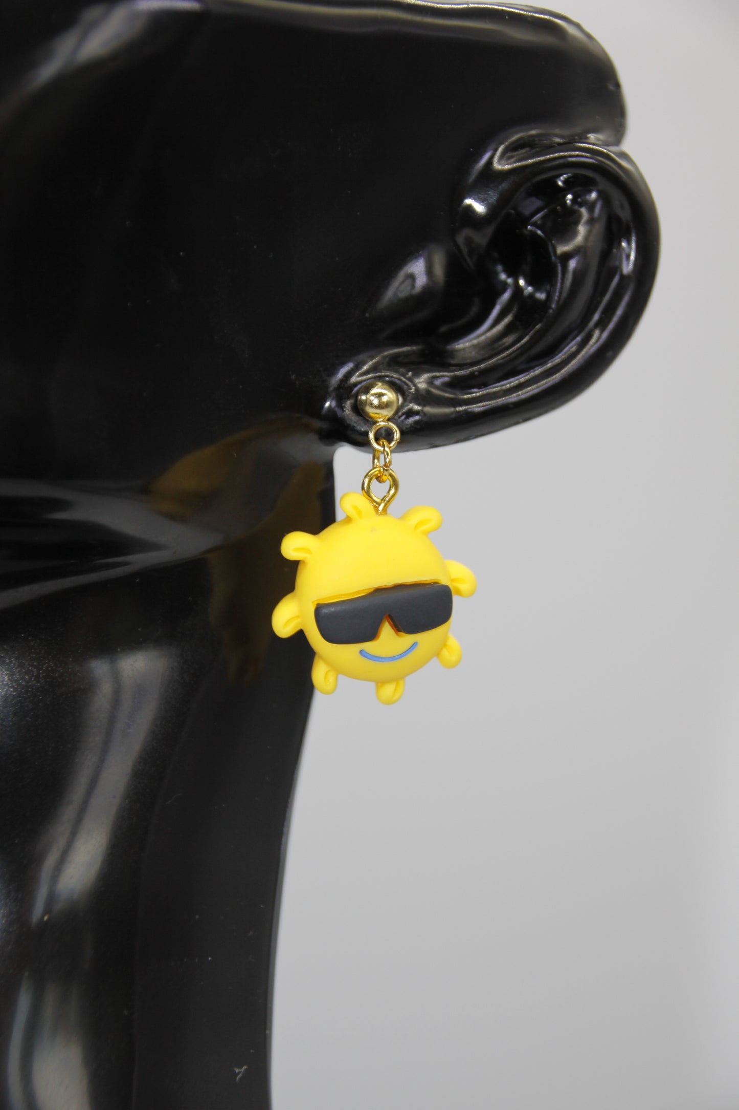 Beach Theme, Gold & Silver Ball Stud Earrings