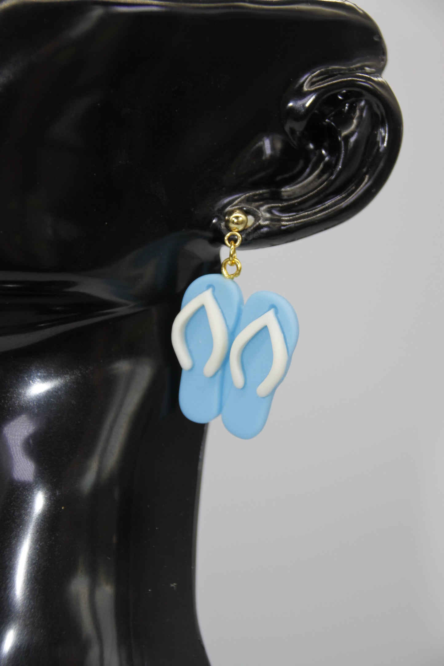 Beach Theme, Gold & Silver Ball Stud Earrings