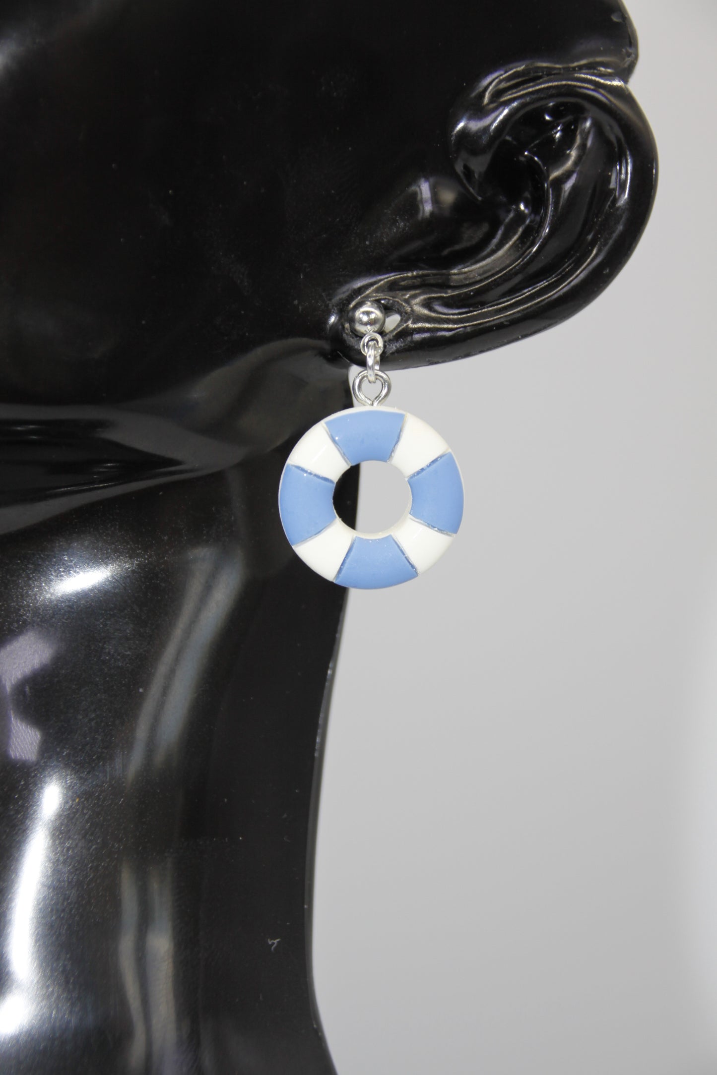Beach Theme, Gold & Silver Ball Stud Earrings