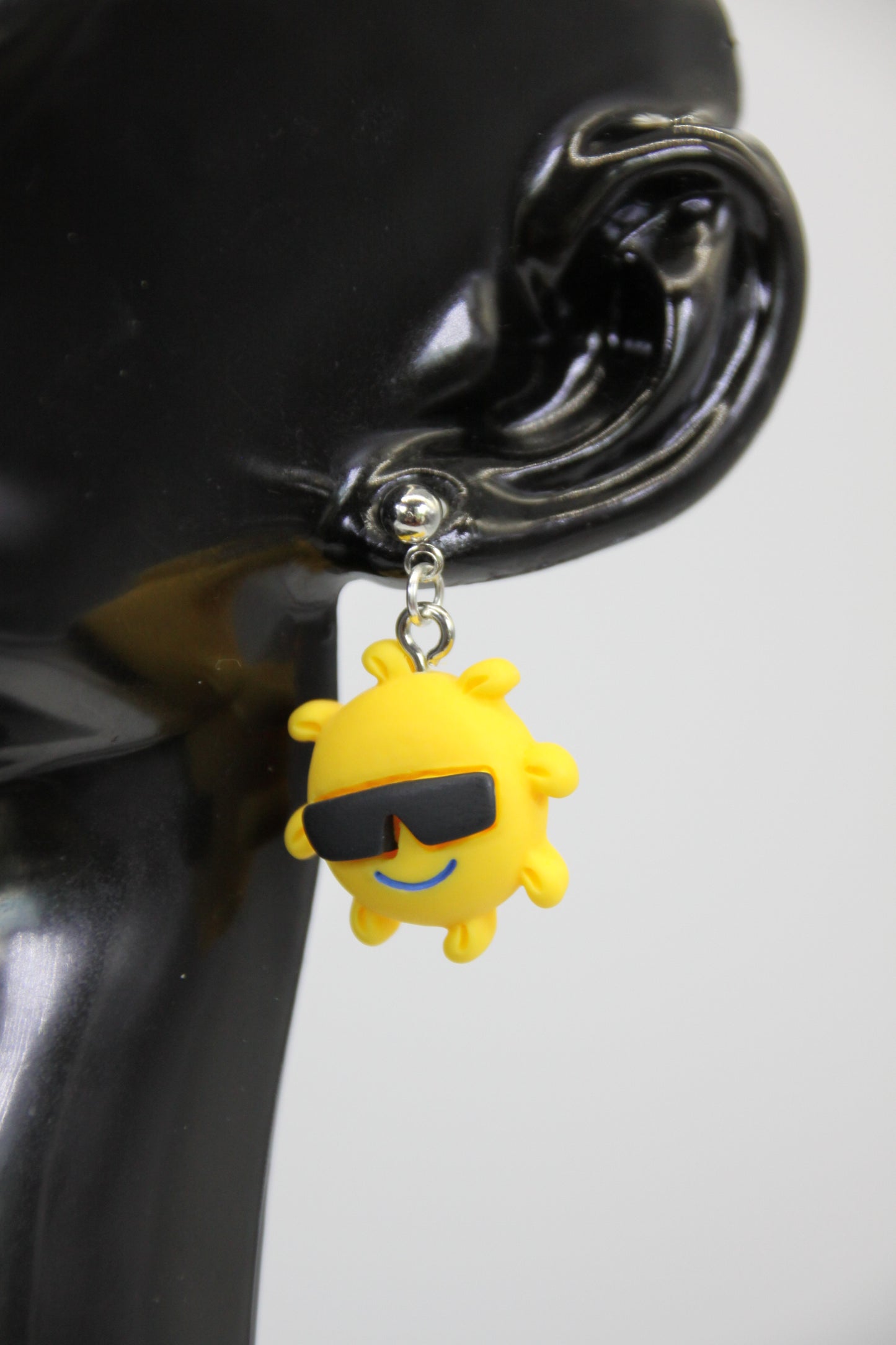 Beach Theme, Gold & Silver Ball Stud Earrings