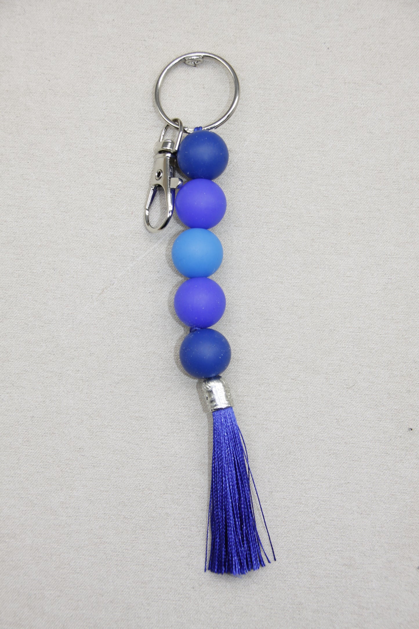 Silicone Coloured Bead Lanyard Keychains