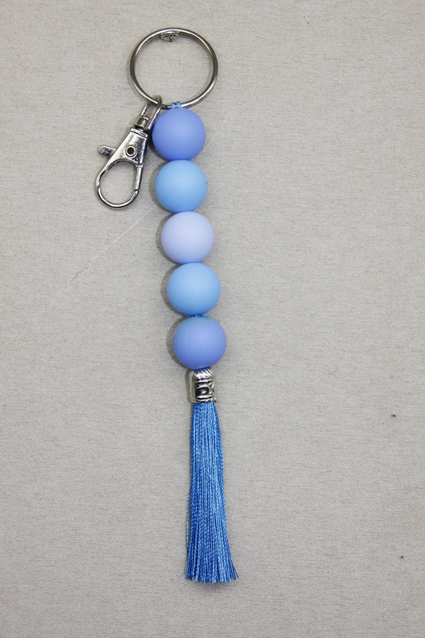 Silicone Coloured Bead Lanyard Keychains