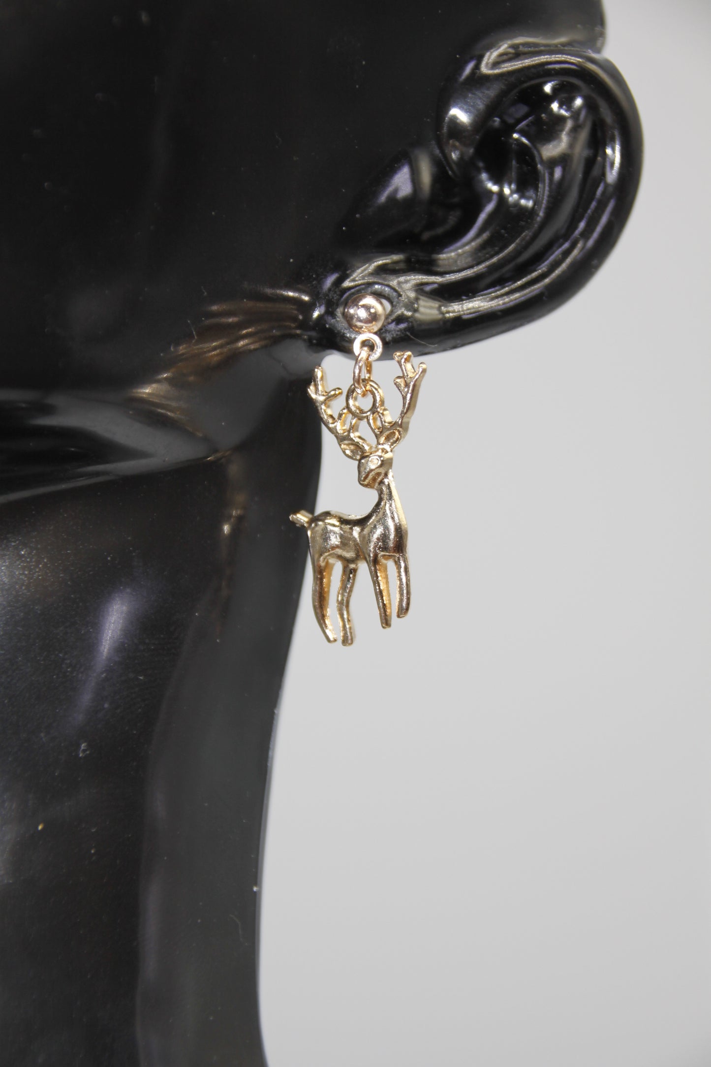 Reindeer, Christmas, Rose Gold Studs, Earrings